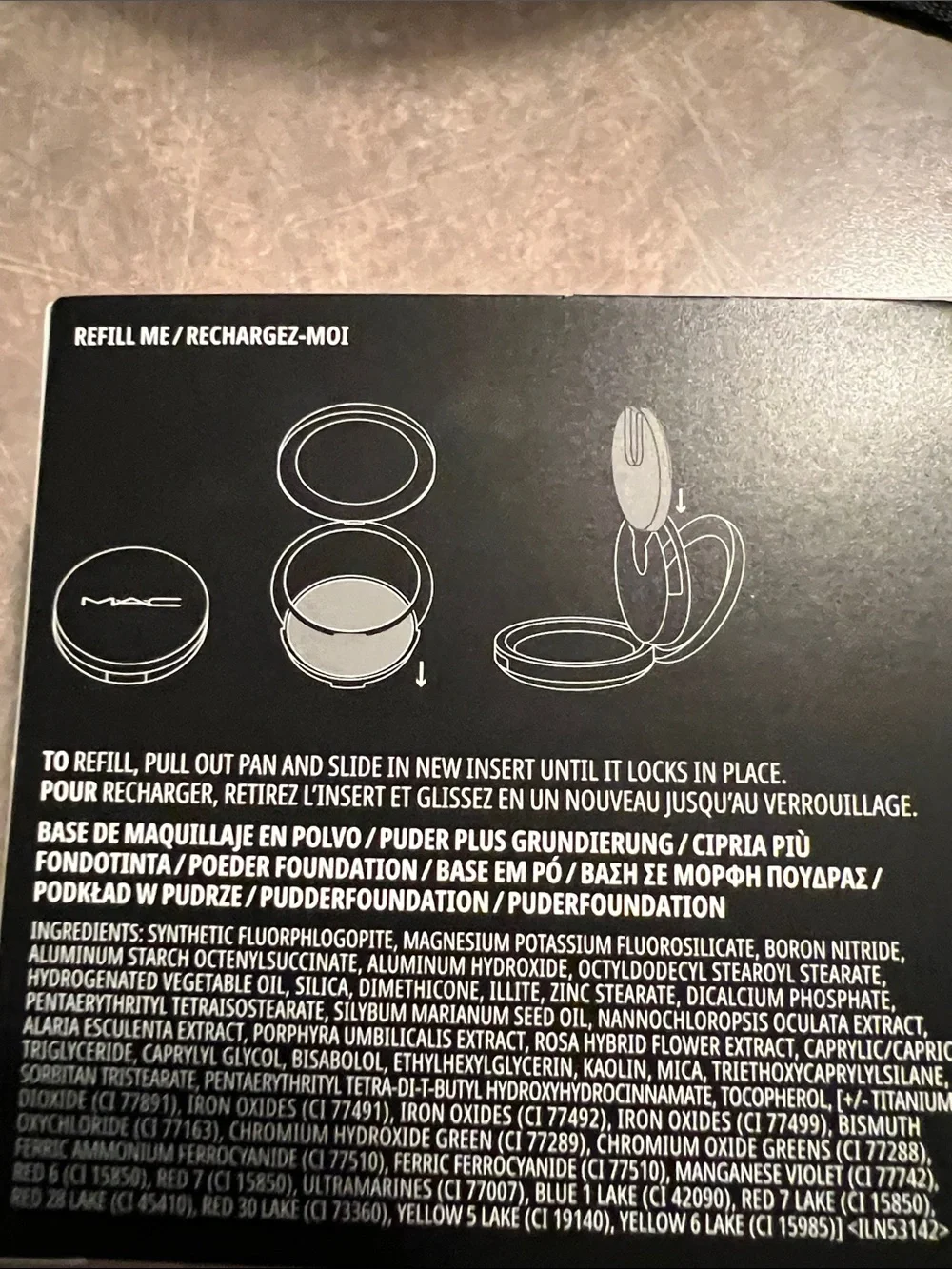 New- MAC Studio Fix Powder Plus Foundation NC12 - Black Compact